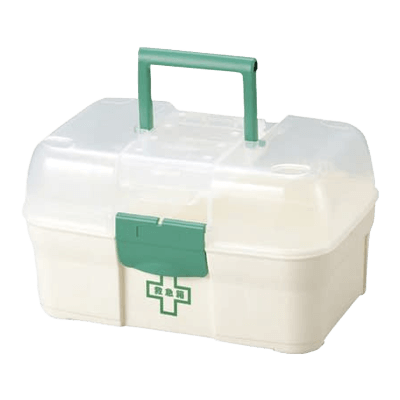 救急・災害備品 物品保管・携行資器材 救急箱 (プラスチック製) 46090 (298X200X161MM)-松吉医科器械株式会社
