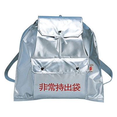 救急・災害備品 避難用品 防災バッグ 非常持出袋D 8007 (シルバー)-松吉医科器械株式会社