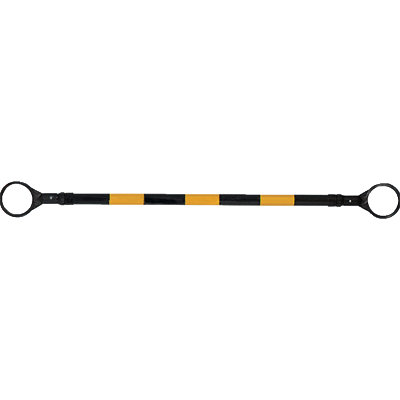 スライドコーンバー・34φ・本体/ABS・約φ80mm小リング/PE (1.2mから2.0m・片側伸縮式)-株式会社JGサービス