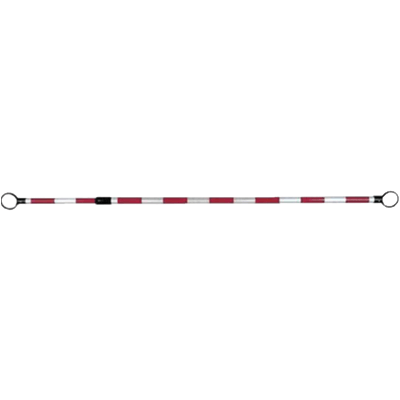 アルミスライドコーンバー・32φ (1.8mから3.0m・赤反射/銀・片側伸縮式) JGD1-140-株式会社JGサービス