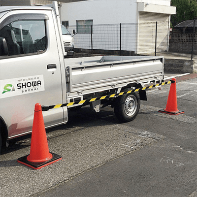 バリアライン コーンバーテープ・本体黄色/黄黒・2セット (自動巻取り式/マグネット無/ガードロッター) JGD1-205-株式会社JGサービス