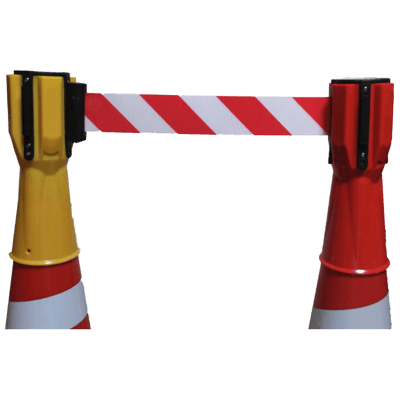 バリアライン コーンバーテープ・本体赤色/赤白・2セット (0.3m-約3.0m) (安全・保安用品・立入禁止区域) JGD1-213-株式会社JGサービス