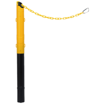 プラスチックチェーン内蔵伸縮ポール・マグネットタイプ・646mm-975mm (イエロー・チューン6.5m) BN-665Y-株式会社JGサービス