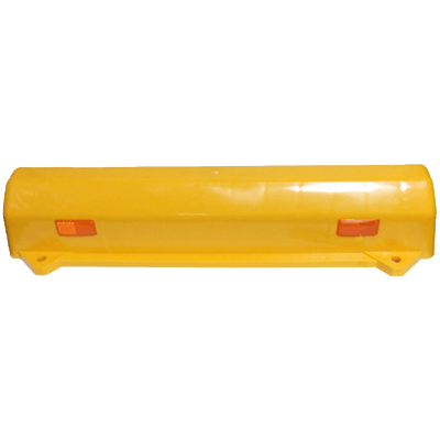 車止め・カーストッパー 高密度樹脂製タイヤストップ・裏面アルミ板・イエロー (接着タイプ) JGC-270-株式会社JGサービス