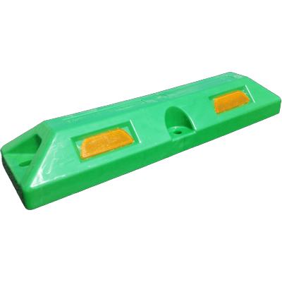 車止め・カーストッパー 樹脂製パーキングストップ・高さ80mm・グリーン (アンカー付属) JGC-274-株式会社JGサービス