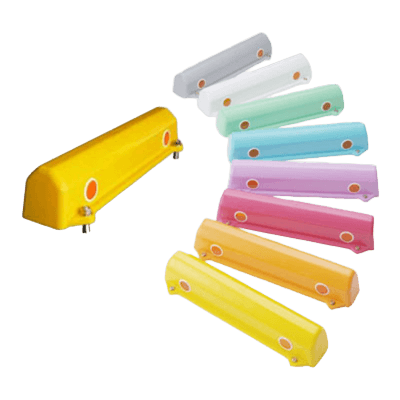 プラストップ 駐車場車止め・高さ100mm (イエロー/アンカー付属/コンクリート工法/PH2) JGC4-001-株式会社JGサービス