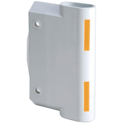 樹脂製縁石 ガードレールカバー・ホワイト・黄色高輝度反射テープ付 (B・C種専用/セイフティスリーブ) JG1-035-001-株式会社JGサービス