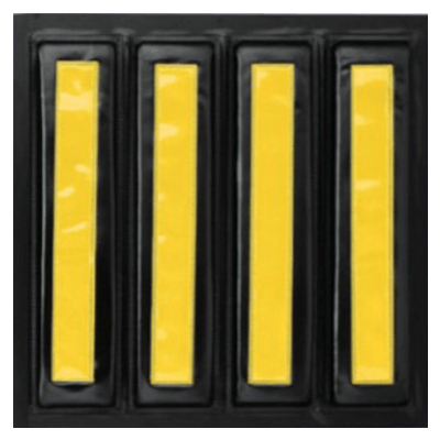 樹脂製縁石・ガードレールカバー クッション 黄黒 (高輝度反射タイプ/再帰反射シート) 緩衝材 JG1-041-株式会社JGサービス