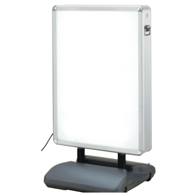 サイン スイング式両面LEDライトボックススタンド・B1型 (表面カバー入仕様/透明アクリル板1.5mm) JGP13-131-株式会社JGサービス