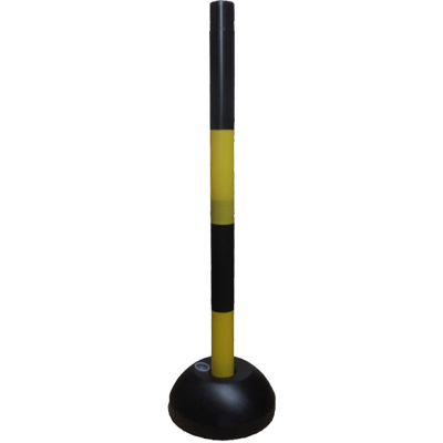 スタンド (樹脂製) 工事用保安ポールセット・黄黒 (4本継/200mm×4本) JG-606-株式会社JGサービス