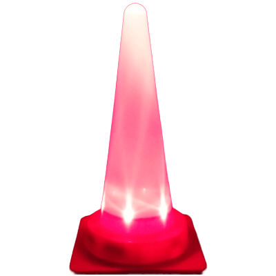 LEDコーン・赤・点滅/点灯・約2.1kg (PE製/高さ705mm/テスト電池4本付属) (安全・保安用品) JG2-551-株式会社JGサービス