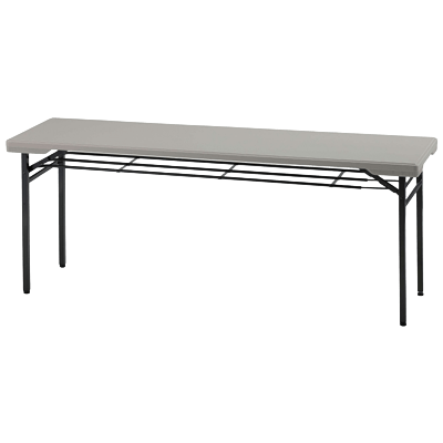 折畳みテーブル 会議テーブル (樹脂天板) 網棚付き W1,800/D500 PET-1850T-有限会社今井家具店