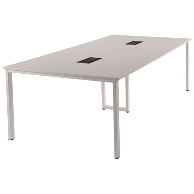 大型会議テーブル REVシリーズ W2400 REV-W2412 WH-有限会社今井家具店