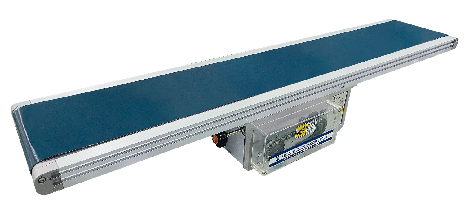 -A labor-saving partner for all logistics and production systems Mini series Straight conveyance type Toughness belt conveyor with high speed and 24-hour operation MMX224