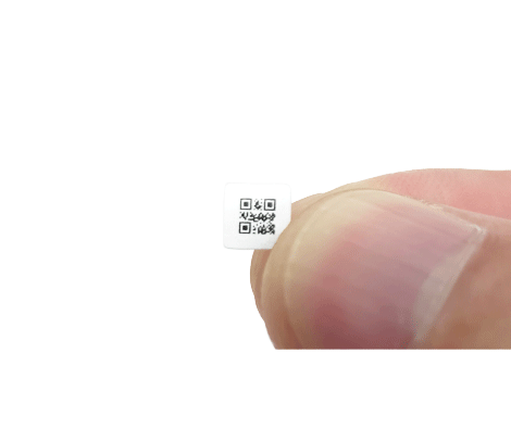 QRコードシール・データマトリックスシール-QR ナンバリングシール 5×5 白PET（QRコードのみ）