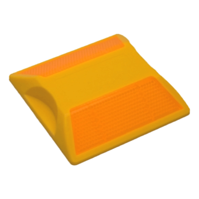 反射道路縁石鋲 HCB-115-KY〈黄〉-和気産業株式会社