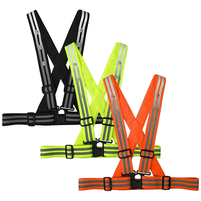 安全ベスト LEDストレッチ安全ベルト (4.8cm幅) w-469-0251-TRYS株式会社