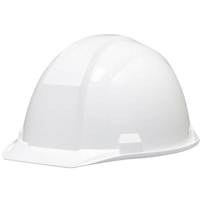 工事用ヘルメット 前方つば付き A01型HA1E3式 通気孔無し ライナー無し-TRYS株式会社