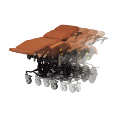介護 移動 歩行用品 車いす 電動昇降フルリクライニングキャリー FC-320-松吉医科器械株式会社