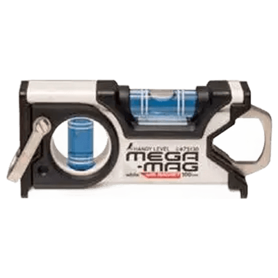 水平・勾配・垂直用品 ハンディレベル MEGA-MAG マグネット付 白 73130-加藤金物株式会社