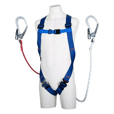墜落制止用器具 ハーネス型 (2丁掛け 第1種) ライトハーネス 胴作業ベルトなし/2丁掛けロープ式ランヤード (第1種)-TRYS株式会社