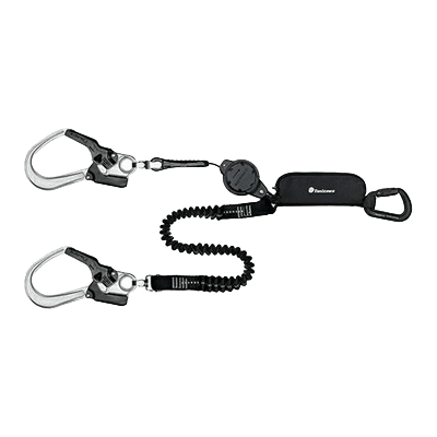 墜落制止用器具 2丁掛け タフライト・軽量巻取＋伸縮式ランヤード (第1種) ST#5201 (130) -KQ/TRP-TRYS株式会社