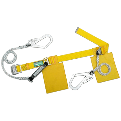 墜落制止用器具 胴ベルト型 (2丁掛け) セフライト 2丁掛けランヤード (第1種) /補助ロープ【新規格対応】-TRYS株式会社