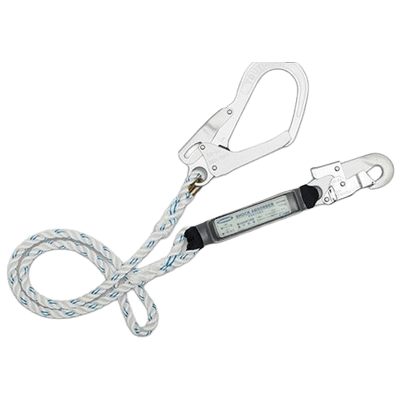 墜落制止用器具 胴ベルト型 (ランヤード・ロープ類) ロープ式ランヤード 胴ベルト型用【新規格対応】 TBL-90-TRYS株式会社