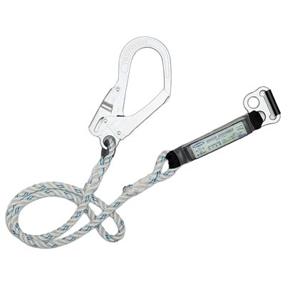 墜落制止用器具 胴ベルト型 (ランヤード・ロープ類) ロープ式ランヤード D環 胴ベルト型用【新規格対応】-TRYS株式会社
