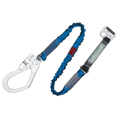 墜落制止用器具 胴ベルト型 (ランヤード・ロープ類) 伸縮ストラップ式ランヤード B環 ノビロン 胴ベルト型用【新規格対応】-TRYS株式会社