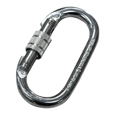 墜落制止用器具 フック・パッド等付属品 スチールカラビナO型スクリューロック23KN TC-3-TRYS株式会社