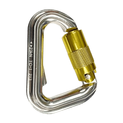 墜落制止用器具 フック・パッド等付属品 アルミカラビナ 斜めゲート23KN TC-1-TRYS株式会社