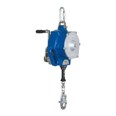 墜落制止用器具 シールド安全ブロック ウィンチ付 15m (台付・引き寄せロープ付) SSB-15-W-TRYS株式会社