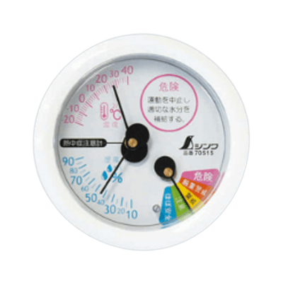 温湿度計熱中症注意丸型-株式会社JGサービス
