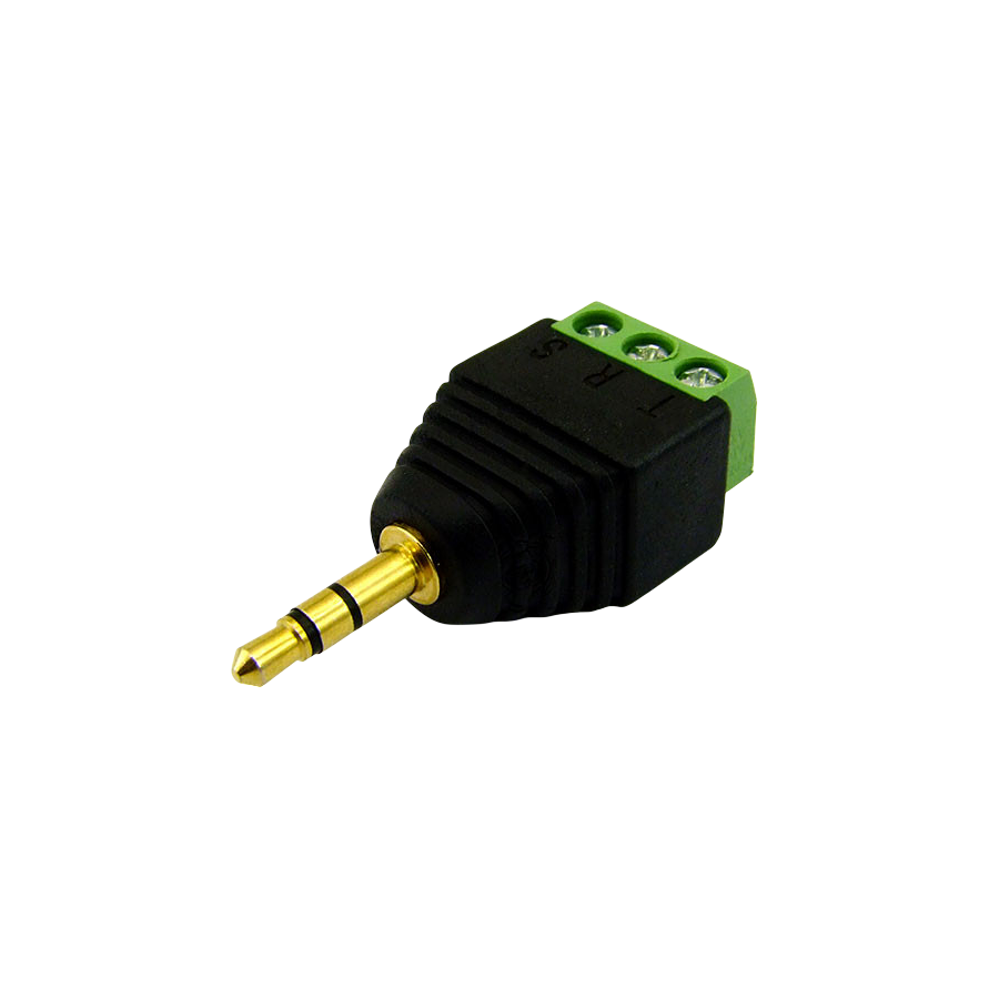 コネクター φ3.5mm　ステレオミニプラグ ハンダ不要端子台変換 CT-A271-セキュテック株式会社