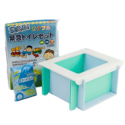 洗えるカラフル緊急トイレセット・組立式 JGCC-272-001-株式会社JGサービス