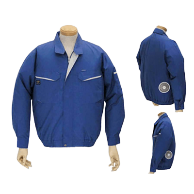 綿・ポリ混紡長袖作業服タイプ/ファン2個/ファン用ケーブル/電池ボックス-株式会社JGサービス