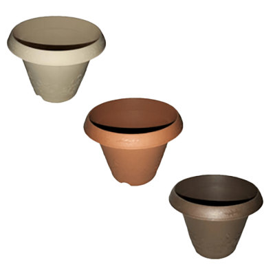 プランター フィオーレポット (アイボリー/ブラウン/チョコ)-株式会社JGサービス