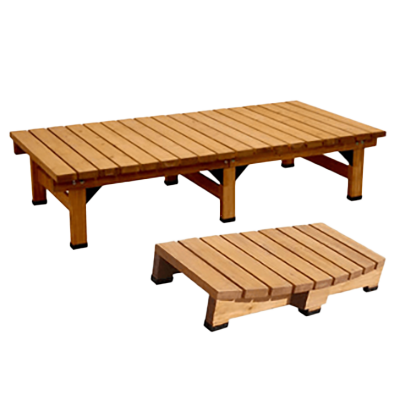 デッキ縁台+ステップセット・90×180×40+90×39.5×16-株式会社JGサービス