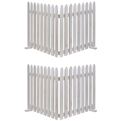 折りたためるウッドフェンス・2枚組 (縦ストライプ)-株式会社JGサービス