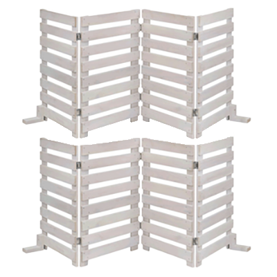 折りたためるウッドフェンス160・2枚組 (横ボーダー)-株式会社JGサービス
