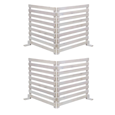 折りたためるウッドフェンス・2枚組 (横ボーダー)-株式会社JGサービス