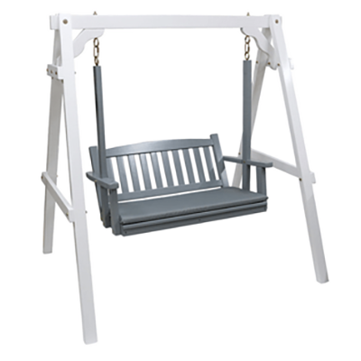 ガーデンファニチャー 天然木製スウィングベンチ・グレー EL-SW148GRY-株式会社JGサービス