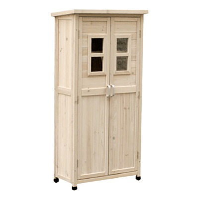 天然木収納庫 ベランダ薄型収納庫1,600-株式会社JGサービス