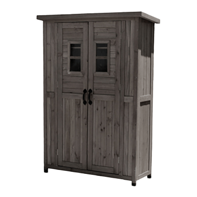 天然木収納庫 カントリー小屋 KCSL1260・ダークブラウン-株式会社JGサービス