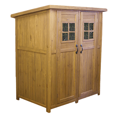 天然木収納庫 カントリー小屋大 DNS-0177・ライトブラウン-株式会社JGサービス