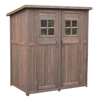 天然木収納庫 カントリー小屋大 DNS-0177・ダークブラウン-株式会社JGサービス