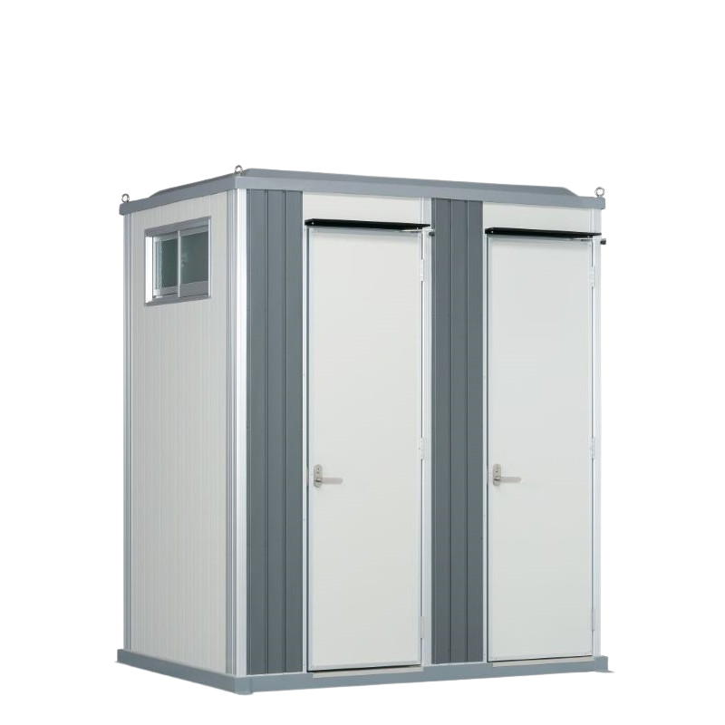 屋外トイレユニット「エポックトイレ」 水洗タイプ 2室各室入口／小便＋小便 ベーシック-株式会社ハマネツ