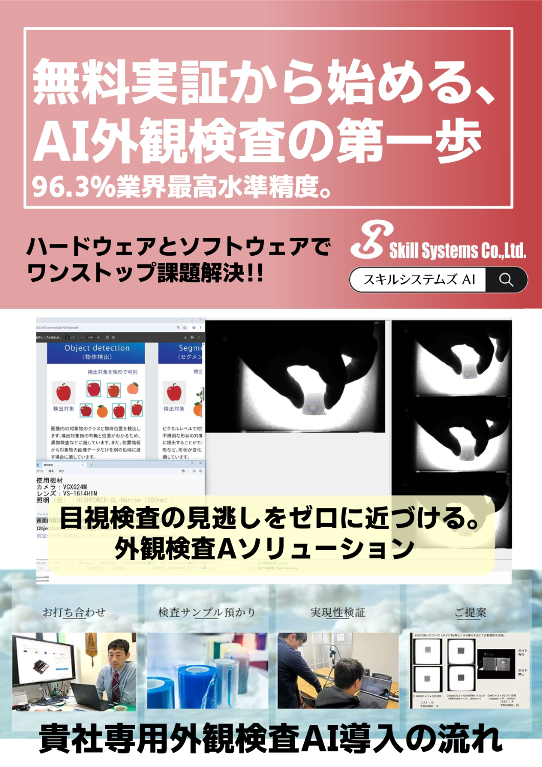 ハードウェアとソフトウェアでワンストップ課題解決 外観検査ソリューション-スキルシステムズ株式会社