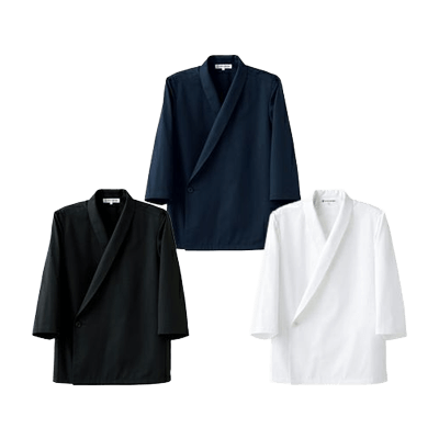 飲食店ユニフォーム 調理白衣 七分袖 コート 長袖[兼用] BA1085-0-TRYS株式会社